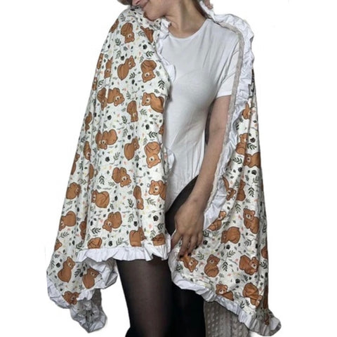 Fall Bear Snuggle Blanket Large second image