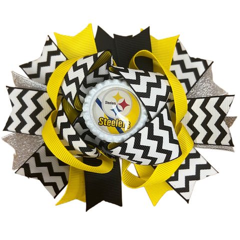 Steelers Football Hair Bow second image