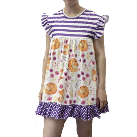 Sleepy Fox Ruffle Sleeve Dress second image
