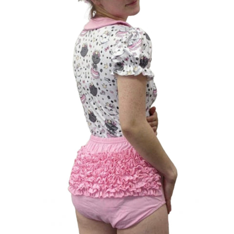 Pink Cotton Ruffle Bloomer Shorts second image