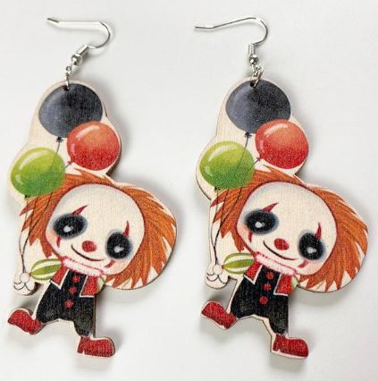 Scary Clown Earrings