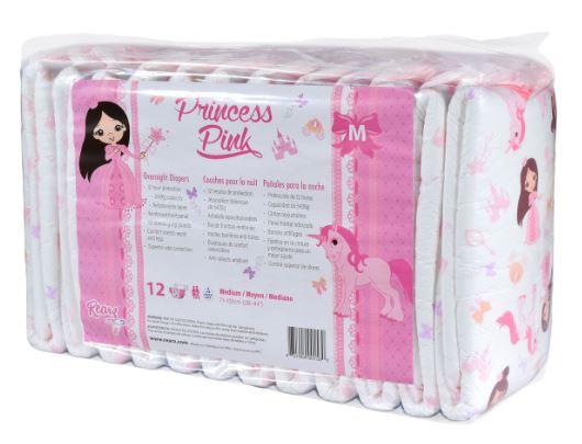 Rearz Princess Pink V2 Adult Diaper Full 12 Pack