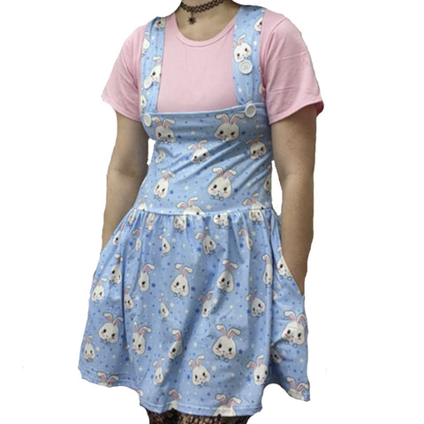 Blue Baby Bunny Suspender Skirt Dress second image