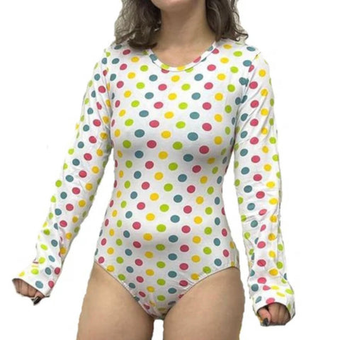 Rainbow Polka Dots Cotton Bodysuit second image