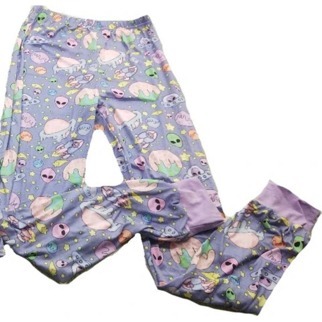 Pastel Aliens Pajamas Pants