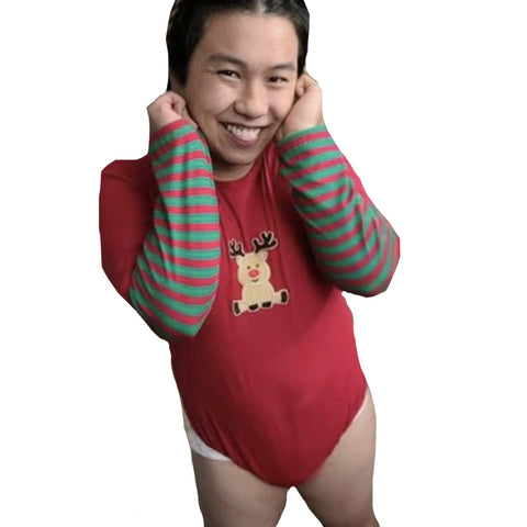 Christmas Reindeer Cotton Bodysuit second image