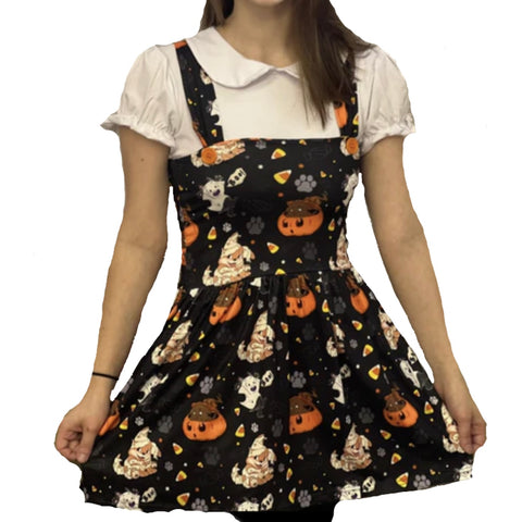 Trick & Treat Kitty Puppy Suspender Skirt Dress second image