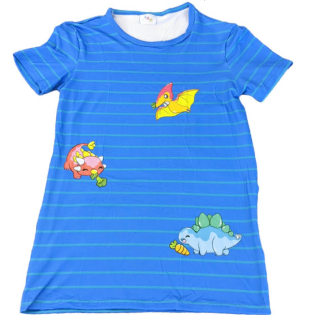 V1 Veggisaurus Dinosaur Blue Shirt