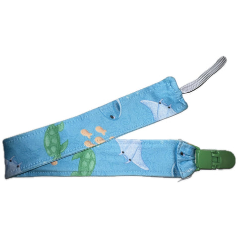 Ocean Wonders Fabric Pacifier Clip second image
