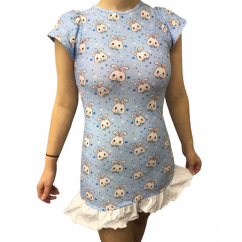 Blue Baby Bunny Nightgown Pajamas second image