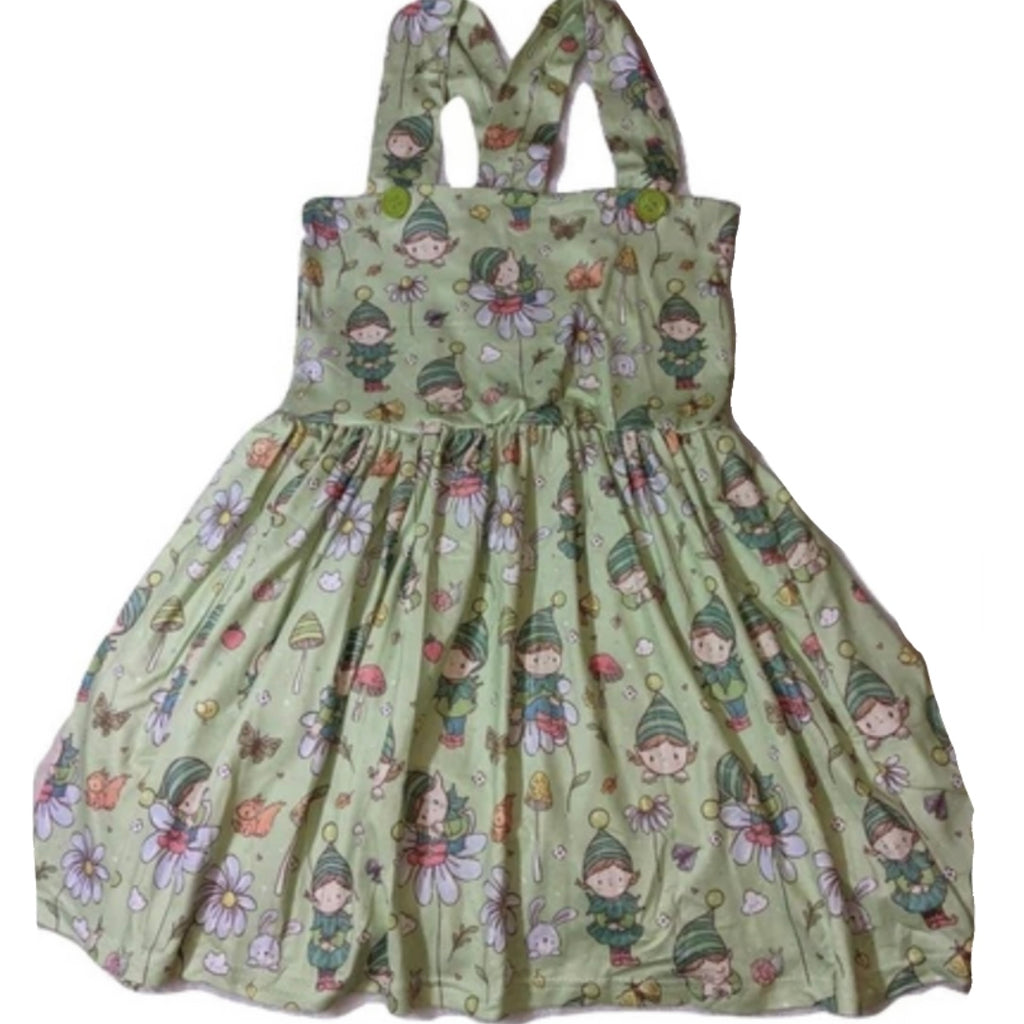 Tiny Gnomes Suspender Skirt Dress
