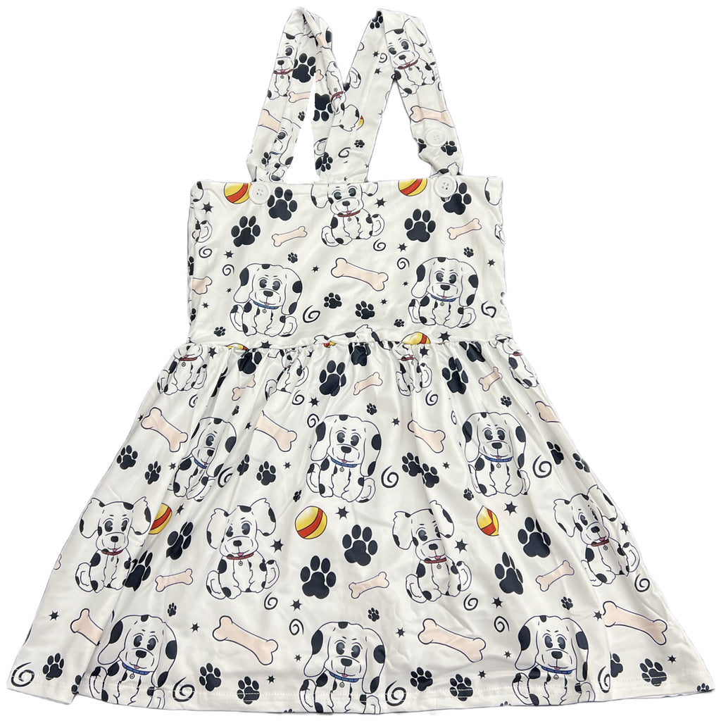 Spotted Pups Suspender Skirt Dress