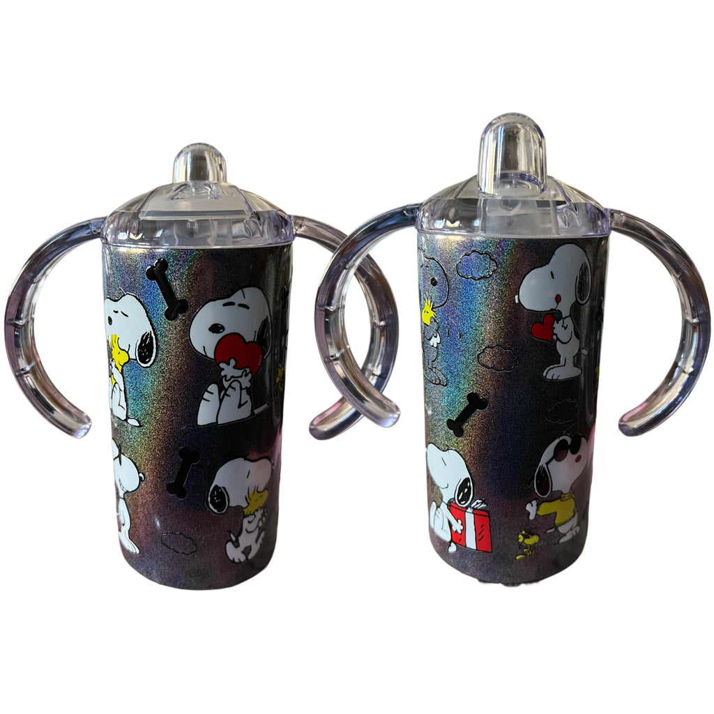 White Dog 12oz Stainless Steel Sippy Cup