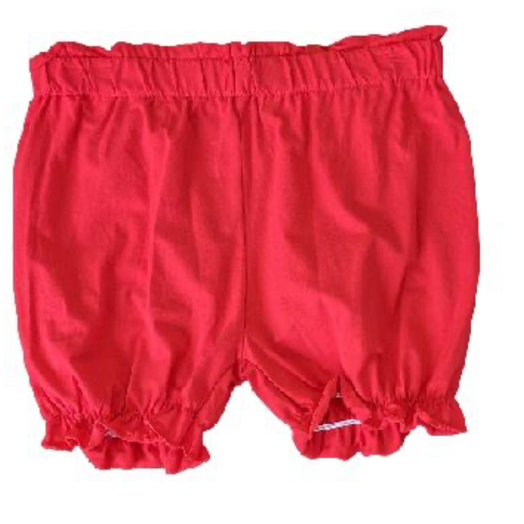 Red Cotton Bloomer Shorts