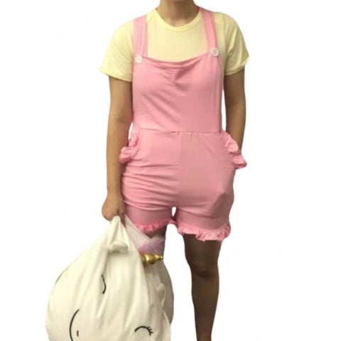 Pink Cotton Shortalls second image