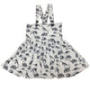 Black & White Dinosaurs Suspender Skirt Dress