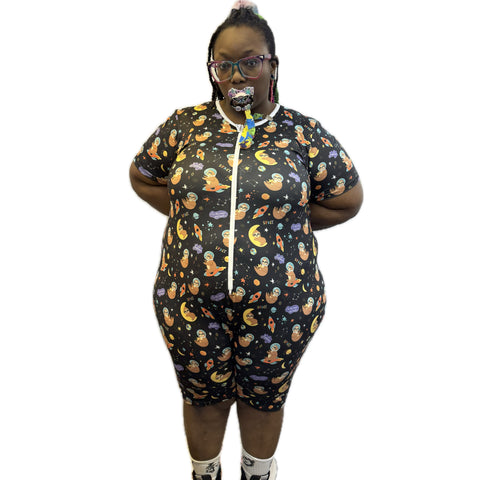 Sloths in Space Zipper Romper second image