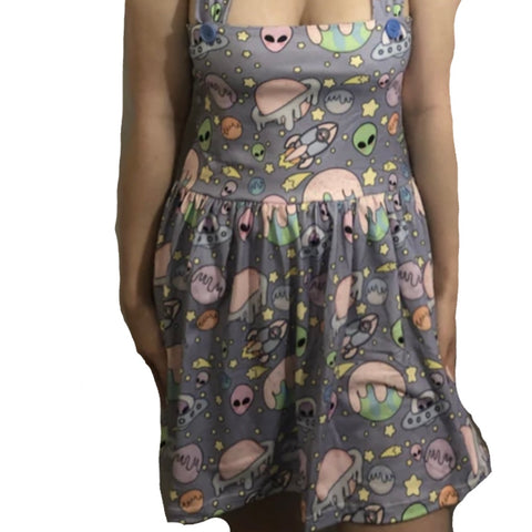 Pastel Aliens Suspender Skirt Dress second image
