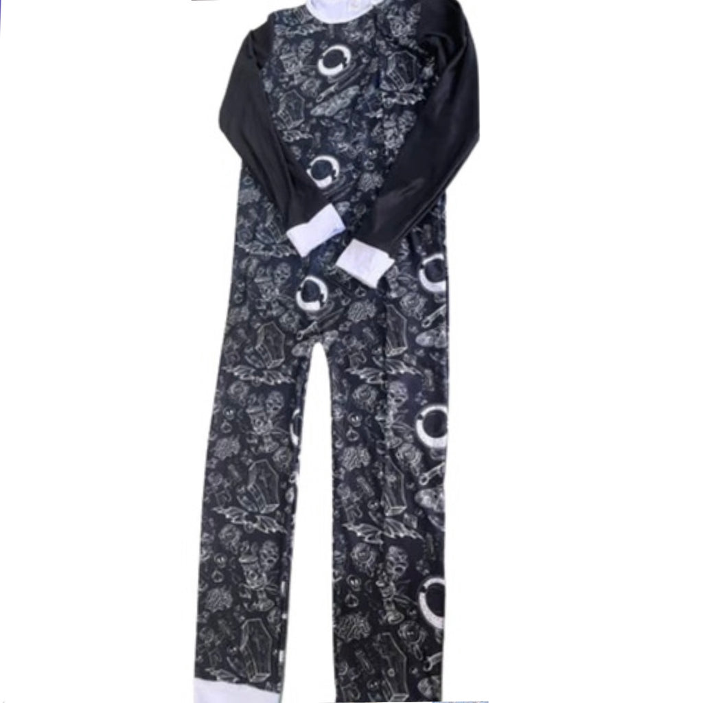 Black Goth 1pc Sleep 'N Play Pajamas