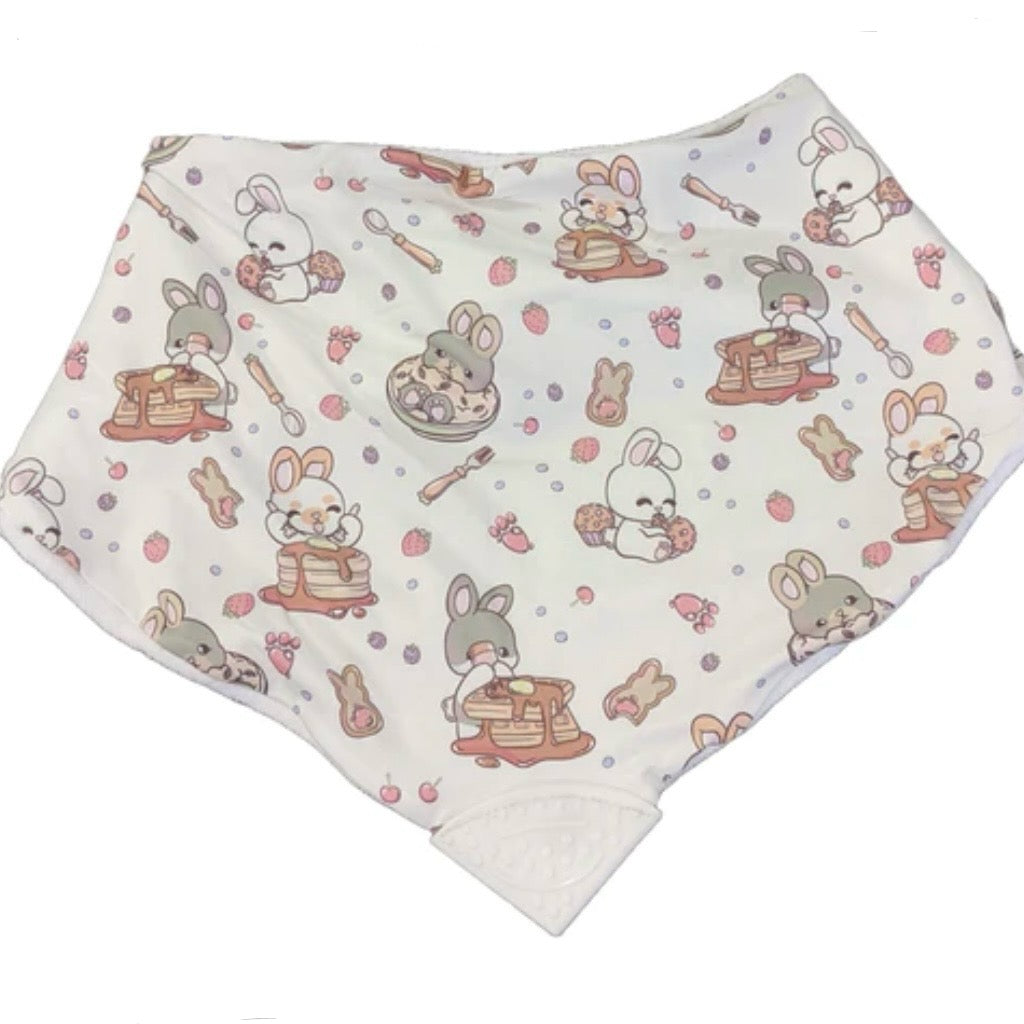 Breakfast Bunny Adult Bandana Teething Drool Bib