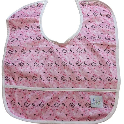 Pretty Kitty Water Proof Bib with Pocket