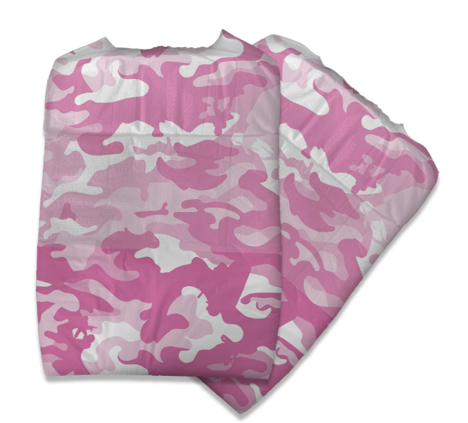 Tykables Cammies Pink ABDL 1 Adult Diaper Sample