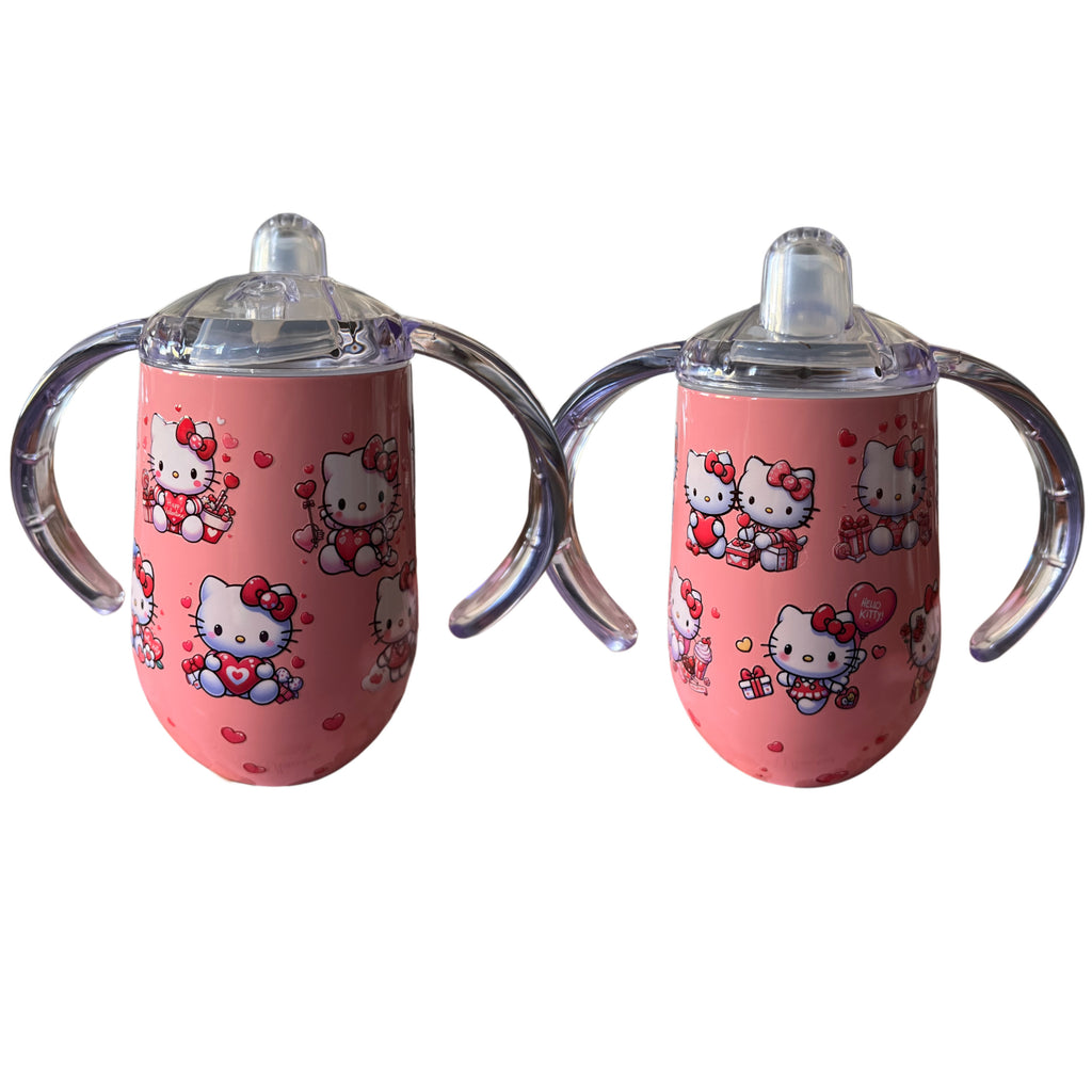 Kitty Valentine's Day 10oz Stainless Steel Sippy Cup