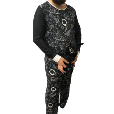 Black Goth 1pc Sleep 'N Play Pajamas second image