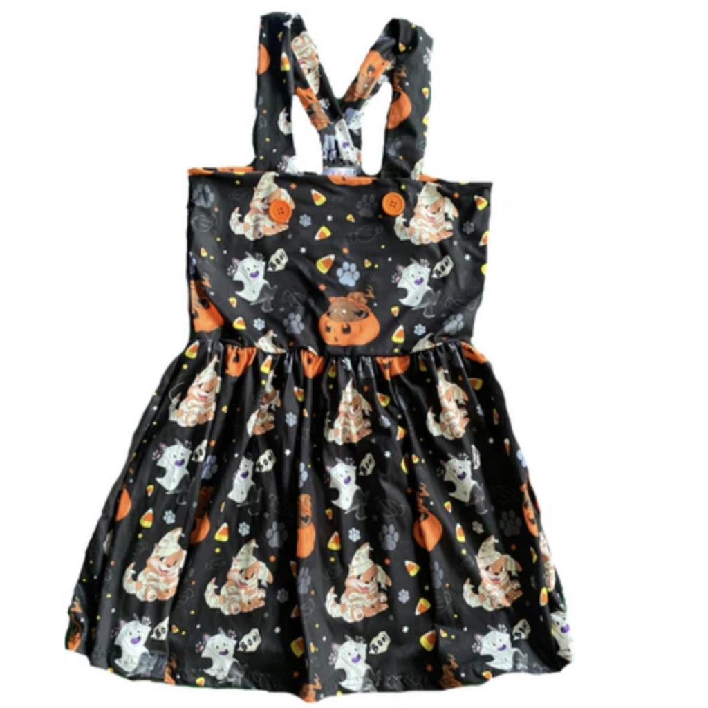Trick & Treat Kitty Puppy Suspender Skirt Dress