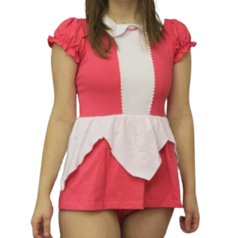 Pink and White Princess Romper Dress second image