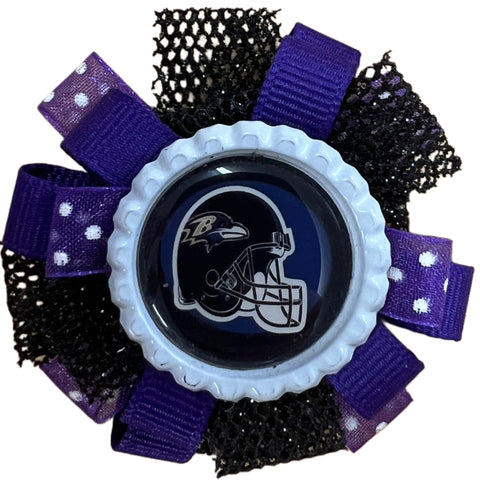 Football Hair Bow Variety second image