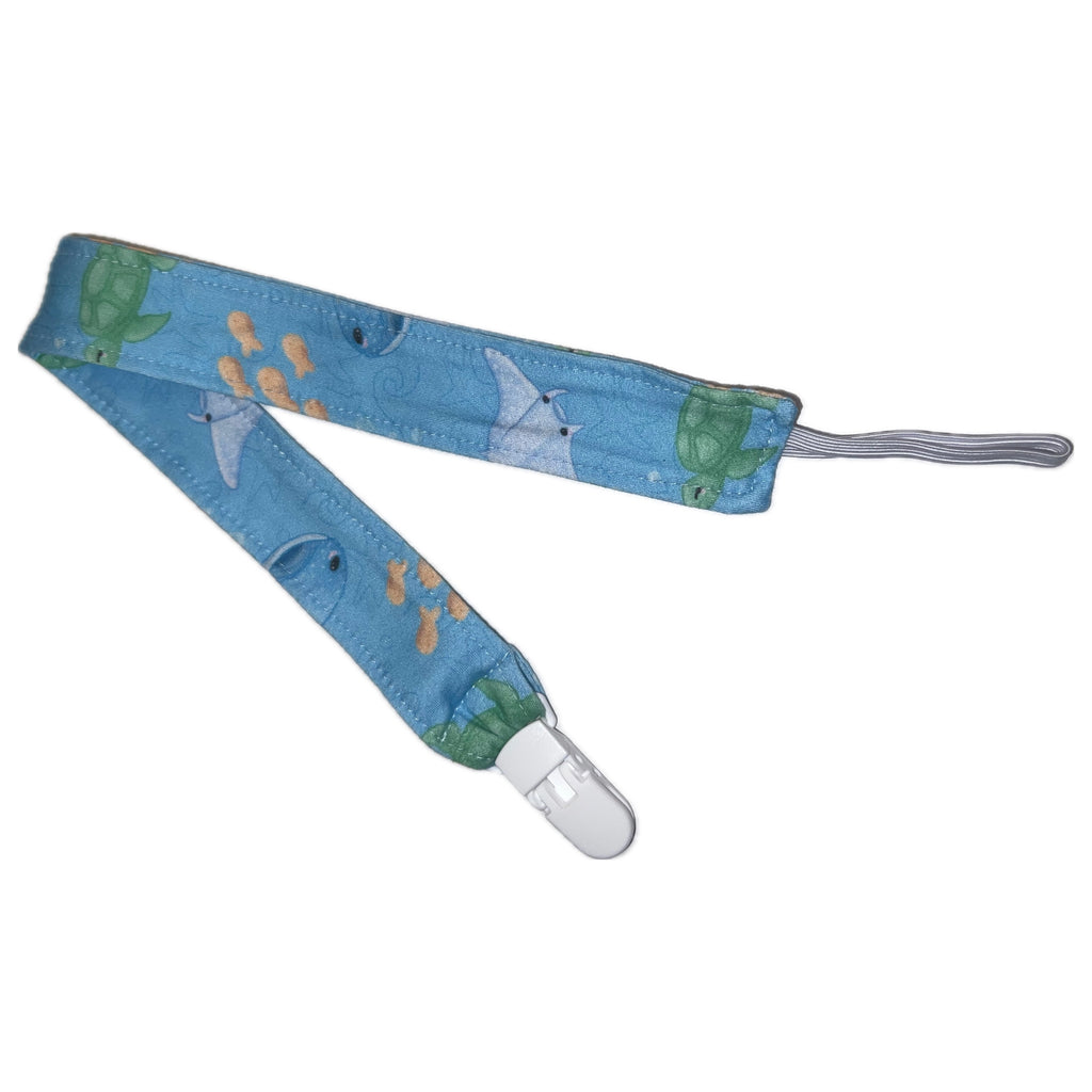 Ocean Wonders Fabric Pacifier Clip