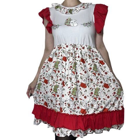 Holiday Bunny Ruffle Sleeve Dress second image