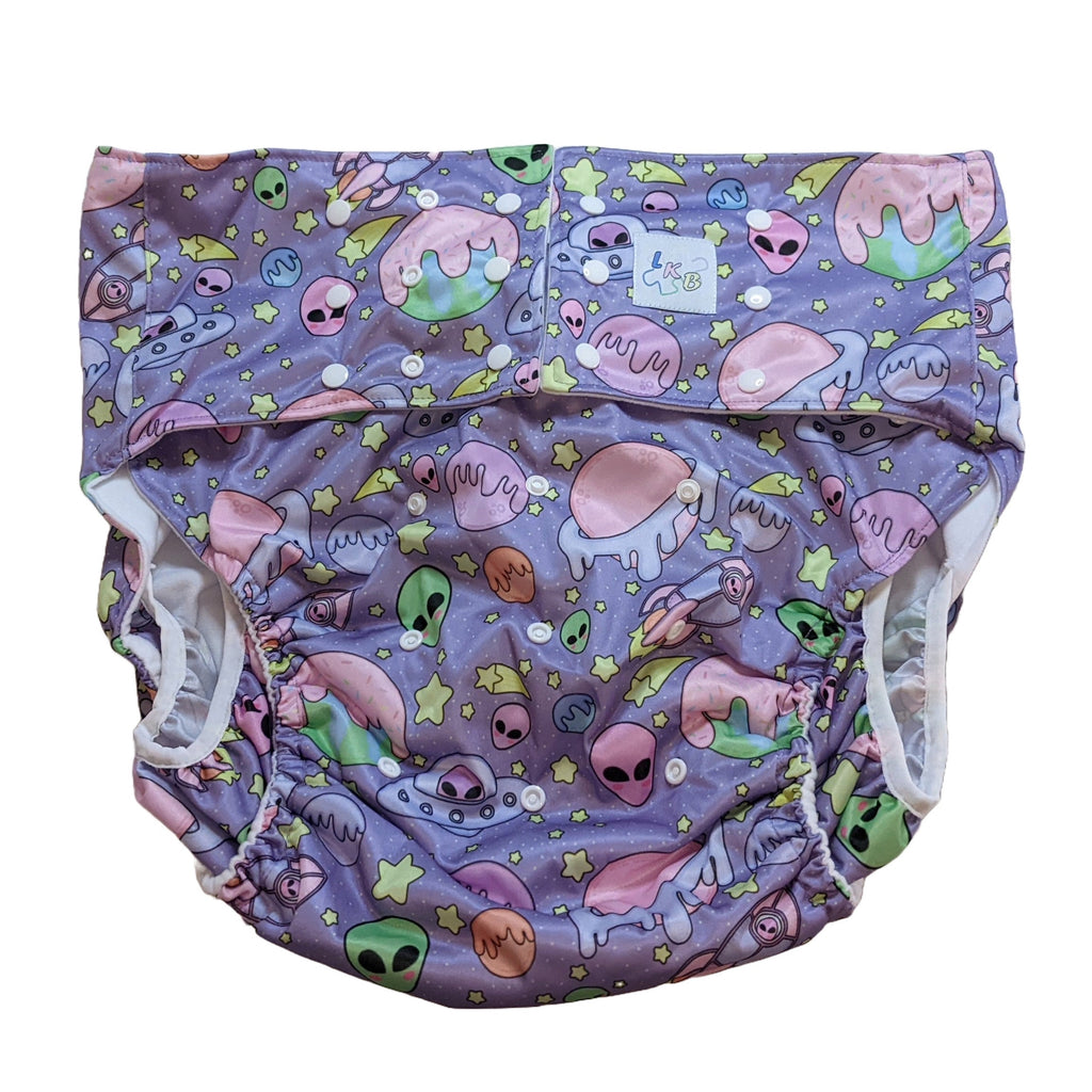 Pastel Aliens Pocket Diaper