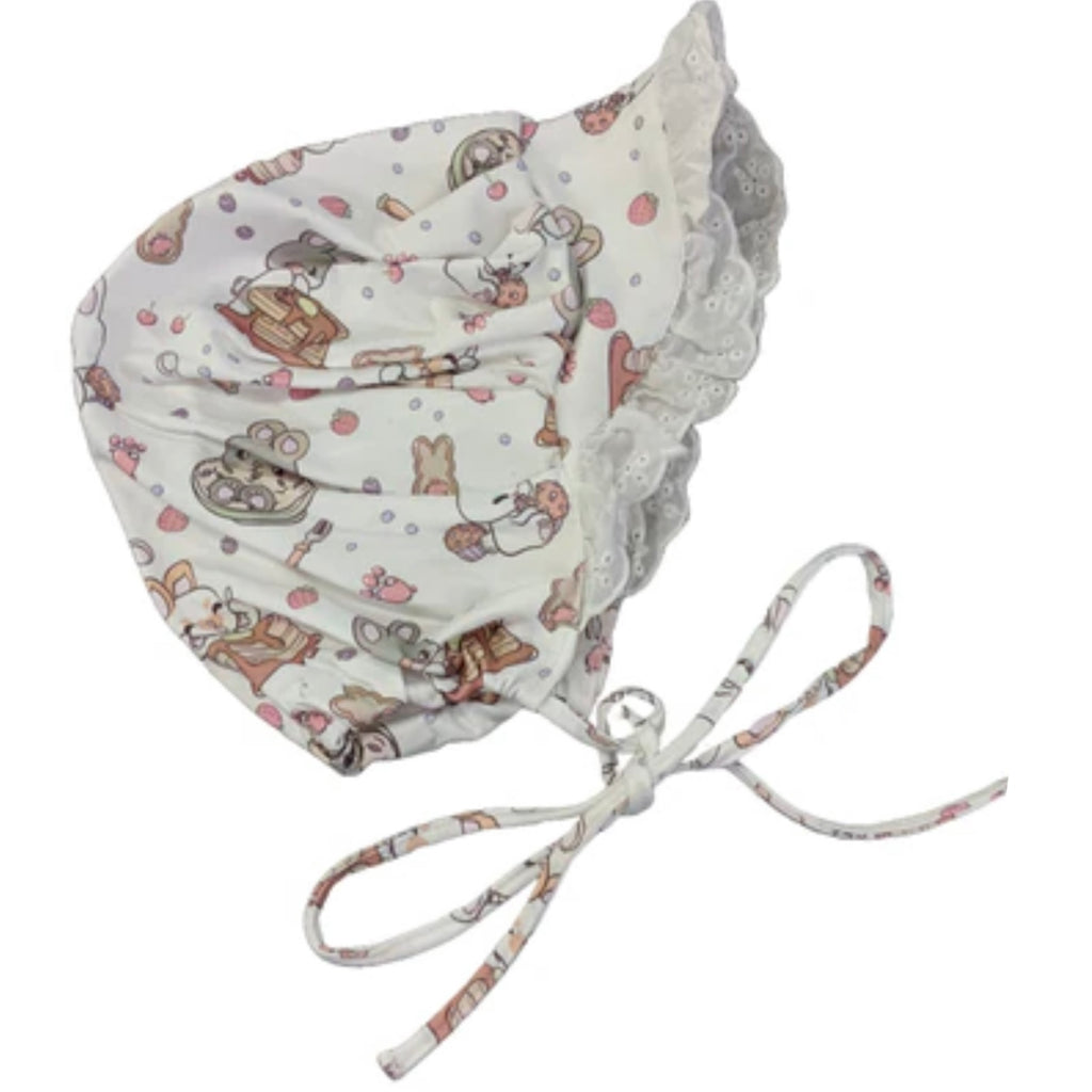 Breakfast Bunny Adult Baby Bonnet