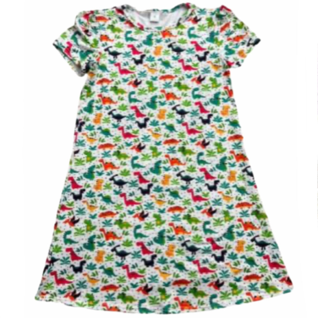 Lil Rainbow Dinosaurs Nightgown Pajamas
