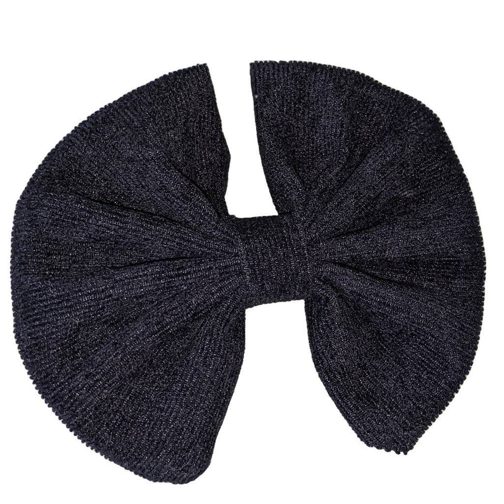 Black Fabric Hair Bow