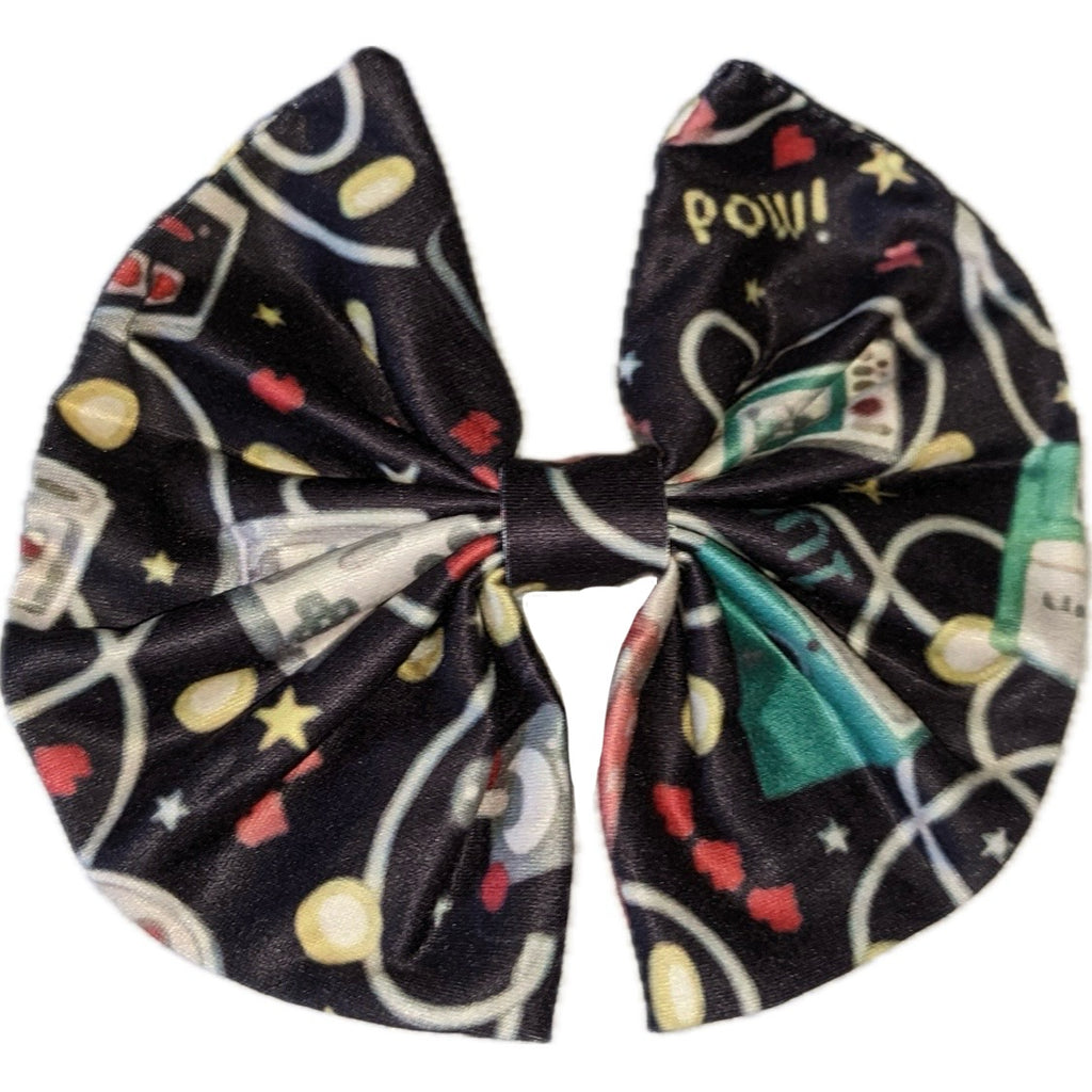 Video Game Fabric Hair Bow