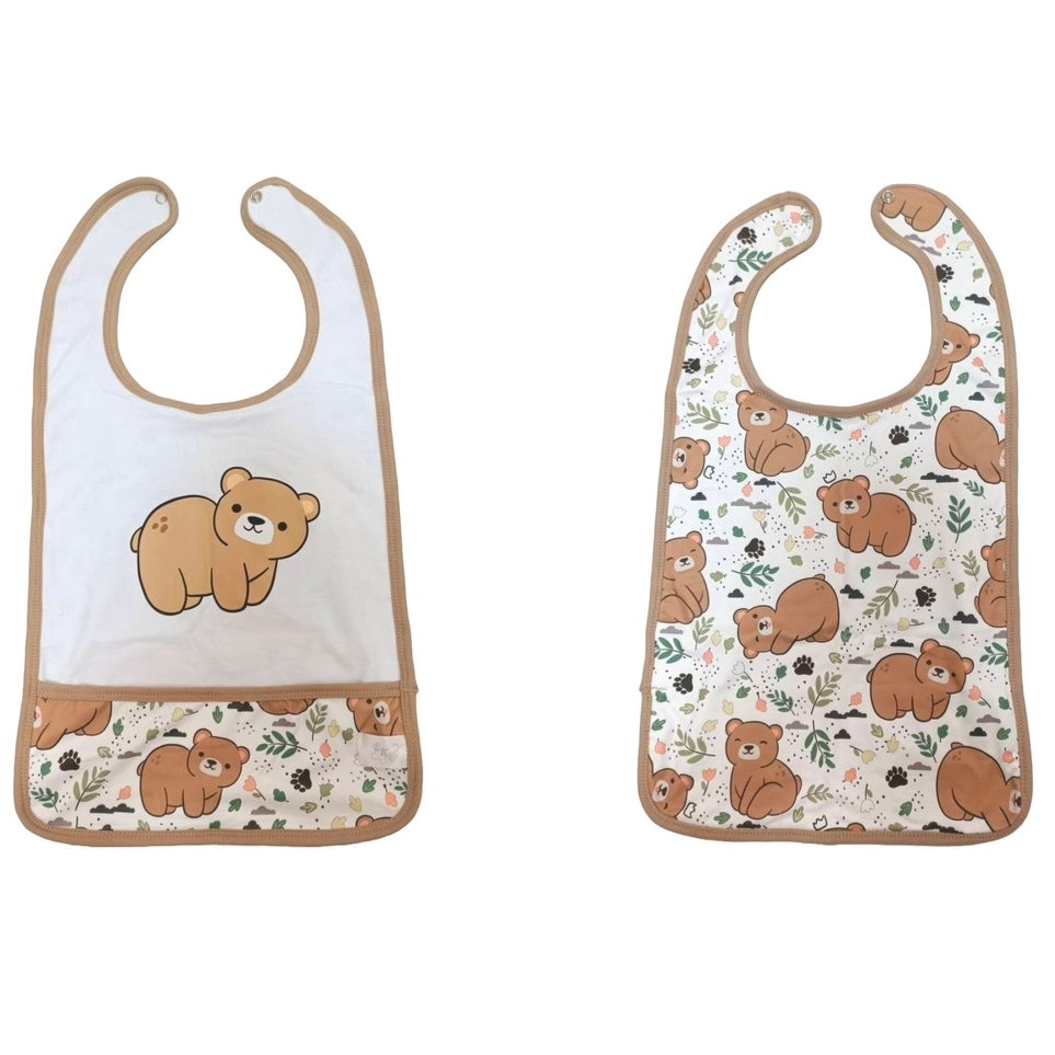 Fall Bear Double Sided Adult Bib