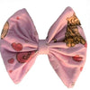 Love Little Bear Pink Fabric Hair Bow