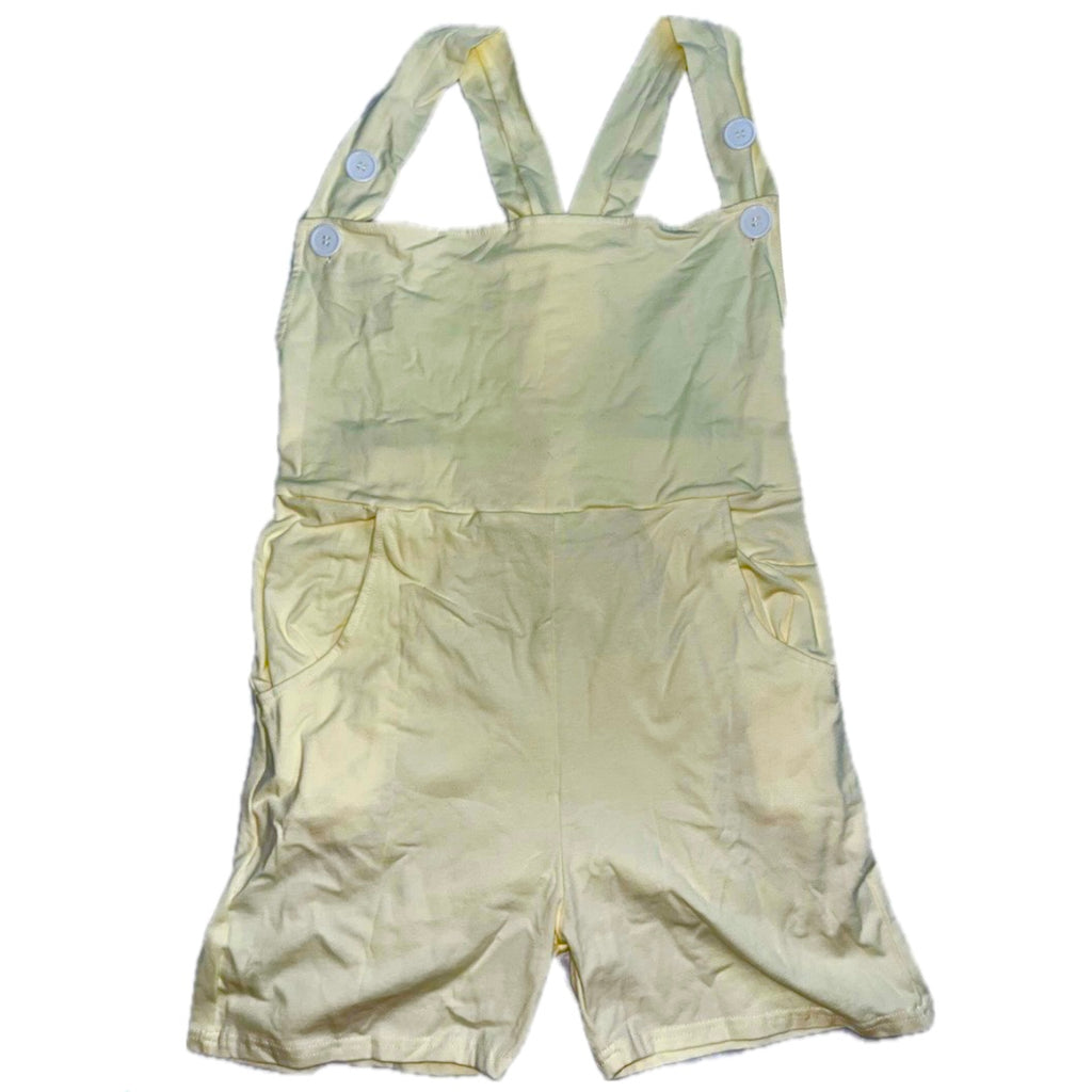 Soft Yellow Cotton Shortalls