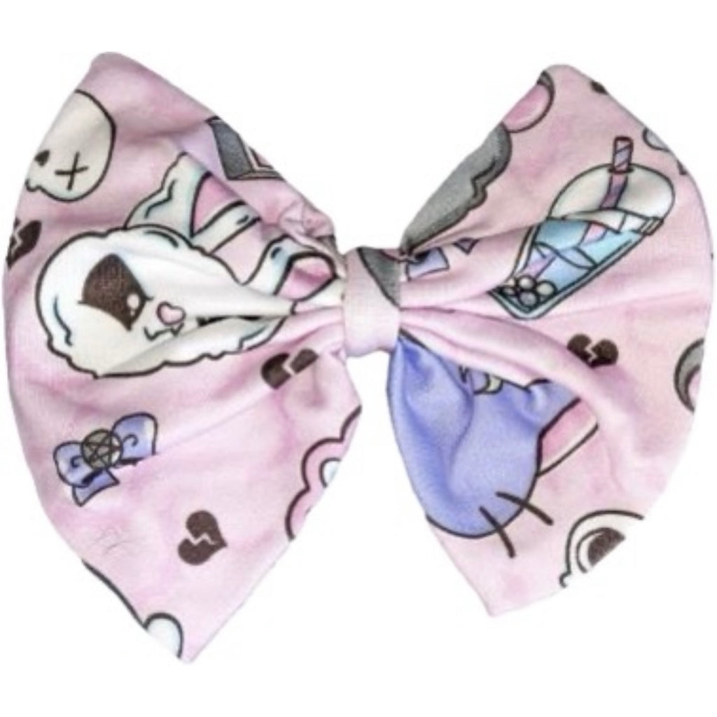 Kawaii Goth Fabric Hair Bow