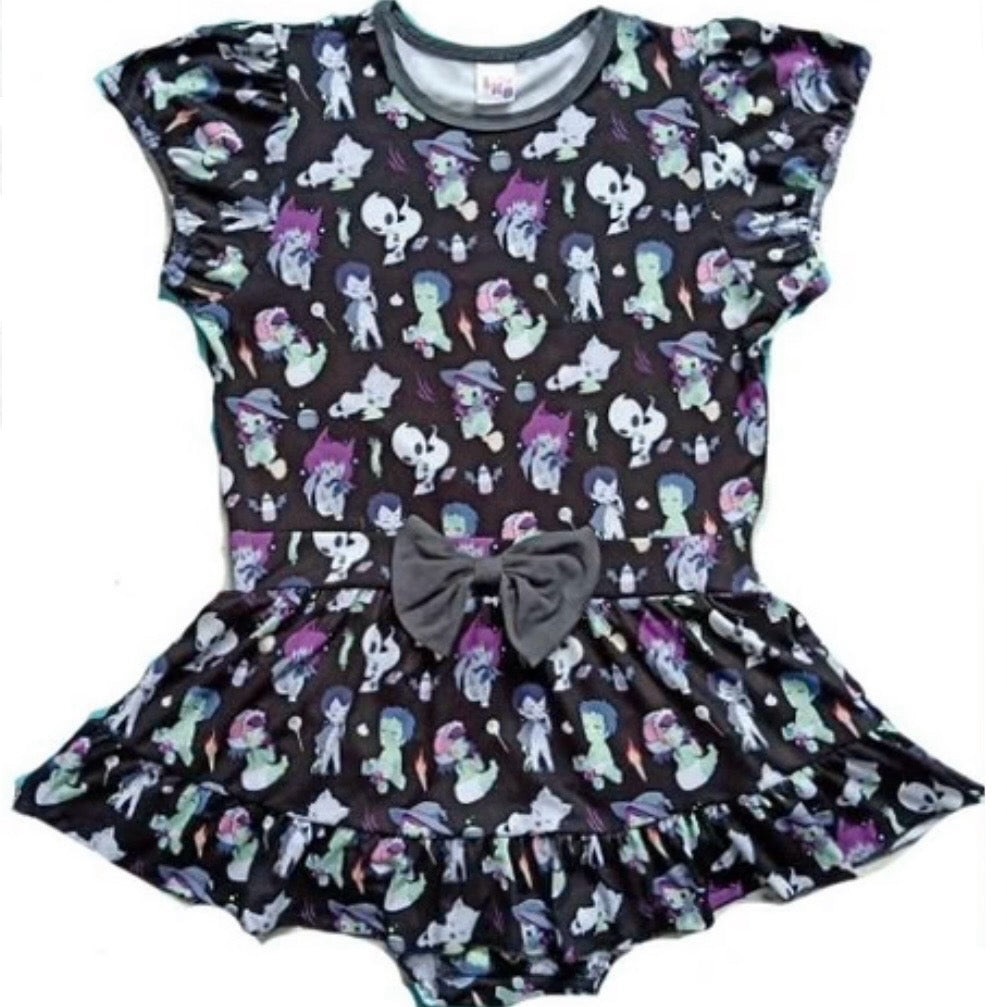 Tiny Terrors Black Romper Dress