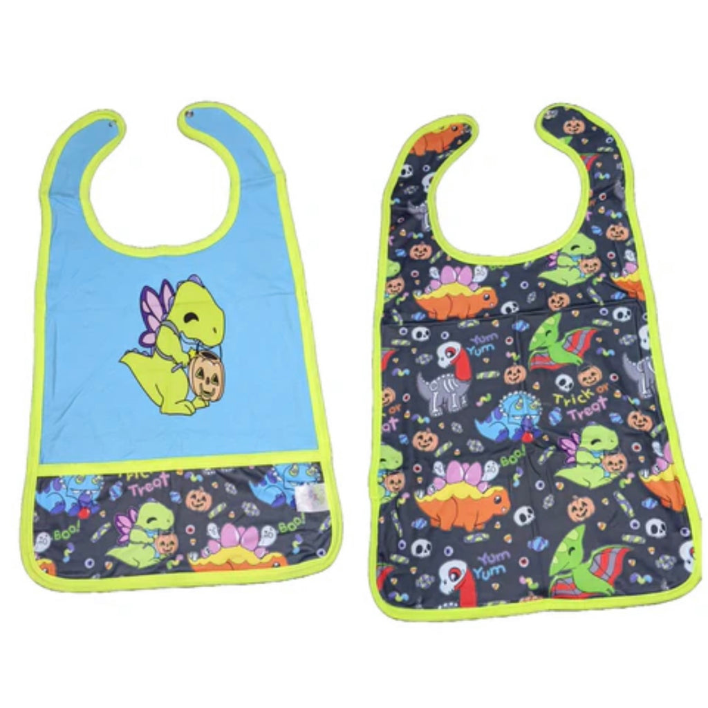 Trick or Treat Dino Double Sided Adult Bib