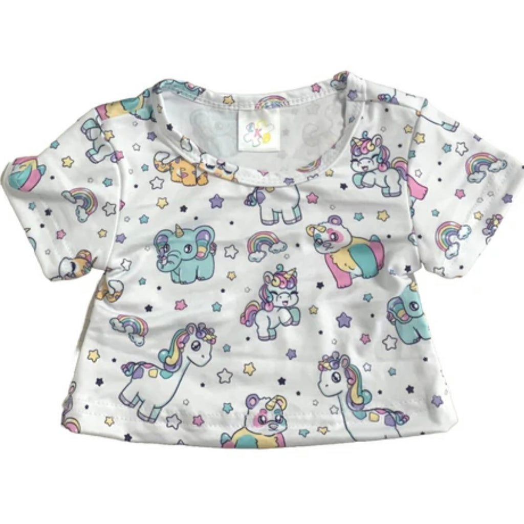 Unicorn Animals White Stuffie Shirt