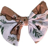 Fall Bear Fabric Hair Bow