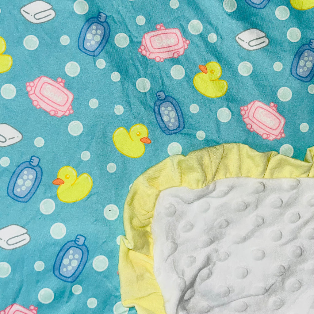Ducky Bath Time Snuggle Blanket Large