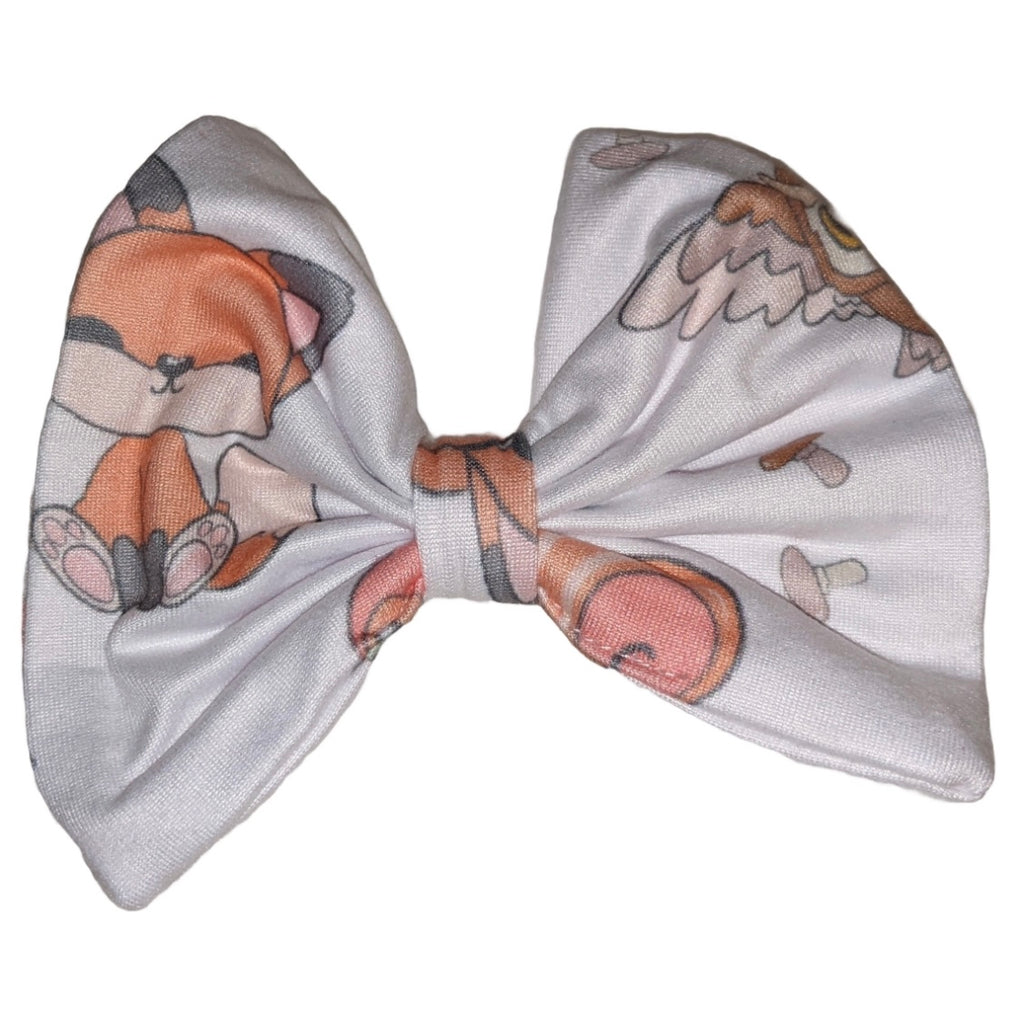 Forest Critters Fabric Hair Bow
