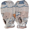 Pink Good Night Bear Adult Mittens