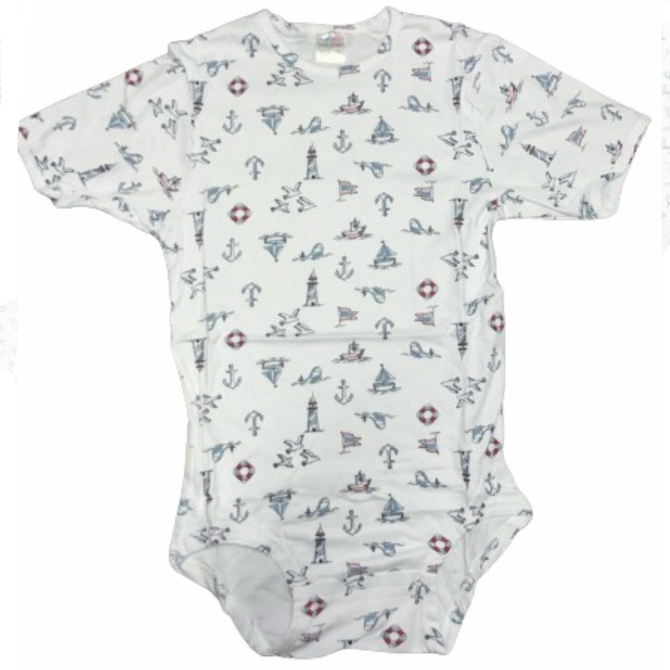Squishyabdl Cotton Sailboat Bodysuit
